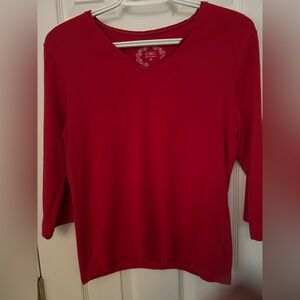 Cato Women's Red Long Sleeve Top